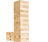 giant stacking rectangles 3 blocks per row with 18 rows
