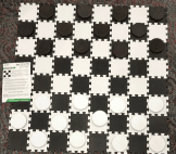 giant black and white foam checker board