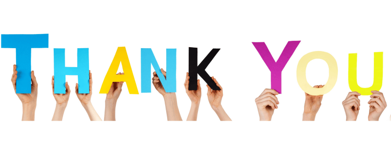 hands hold up Thank You