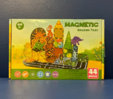 Magnetic Building Tiles with Dinosaurs