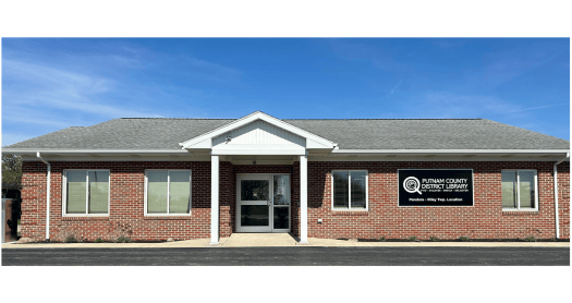 Putnam County District Library Find Discover Enrich Enlighten Pandora Riley Township Location brick building
