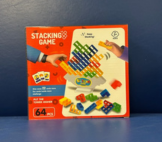 Stacking game multicolored tower challenge