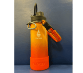 orange ombre farsea water bottle with paracord handle