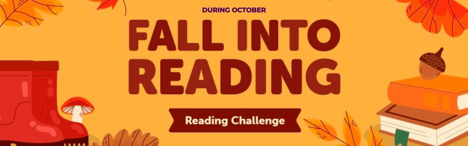 boots acorn book fall leaves. During October Fall Into Reading Reading Challenge.