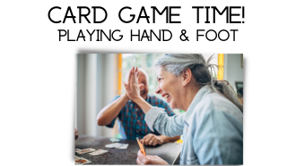 Picture of man and woman playing cards. Card Game Time Playing Hand and Foot