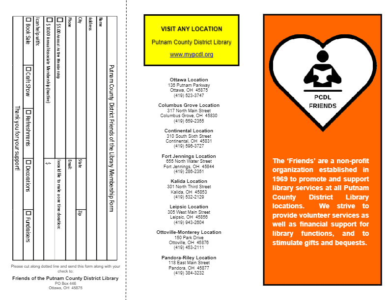PCDL Friends application heart person reading book