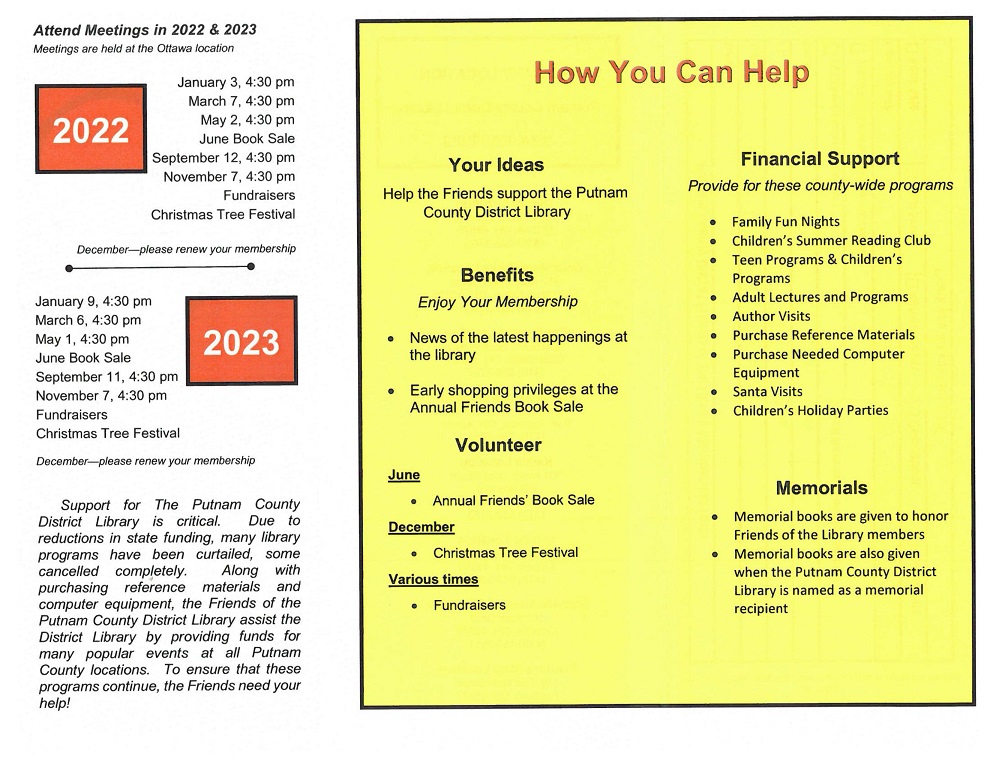 Friends of the PCDL brochure page 2