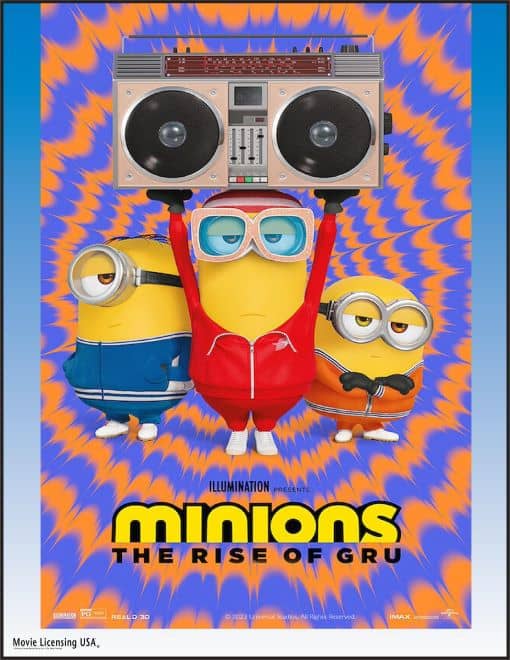 3 minions Boom box Minions the Rise of Gru