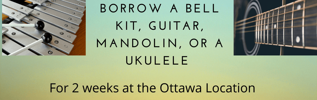 xylophone guitar strings borrow a bell kit guitar mandolin or a ukulele for 2 weeks Ottawa Location