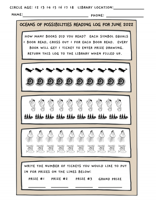 summer reading log 2022 ages 12-18
