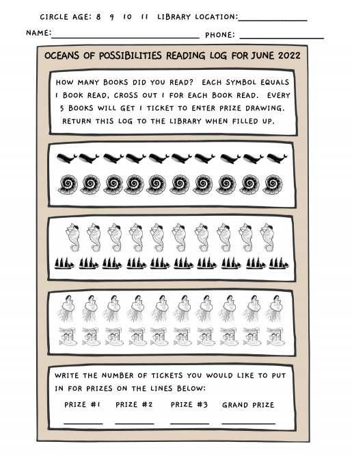 summer reading log 2022 ages 8-11