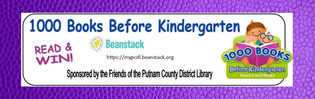 1000 books before kindergarten sponsored by the Friends of the PCDL