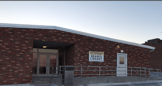 Brown brick building with hanidcap ramp