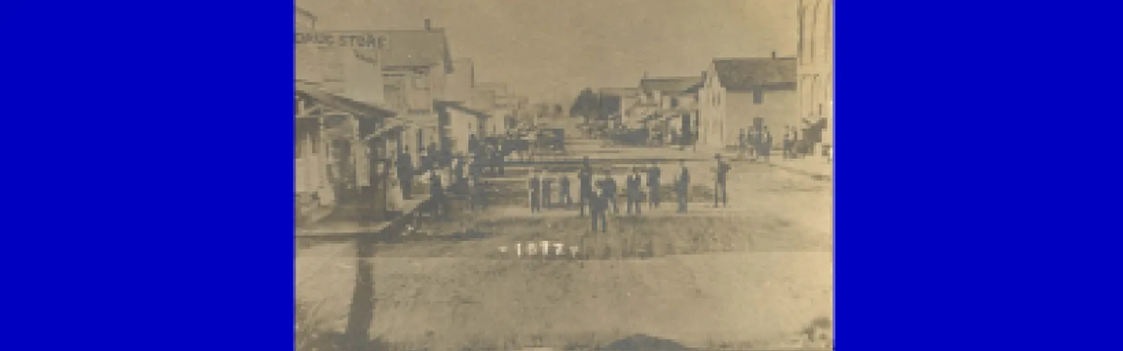 1877 street scene from Leipsic Ohio.