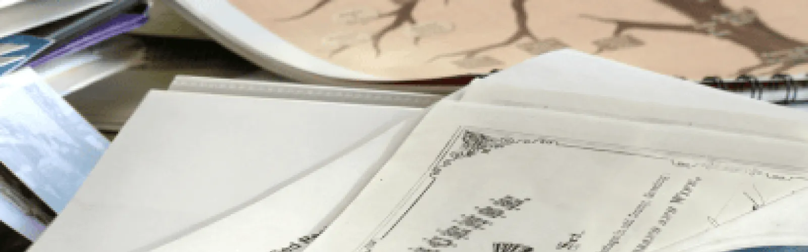 marriage certificate and family tree laying on a desk